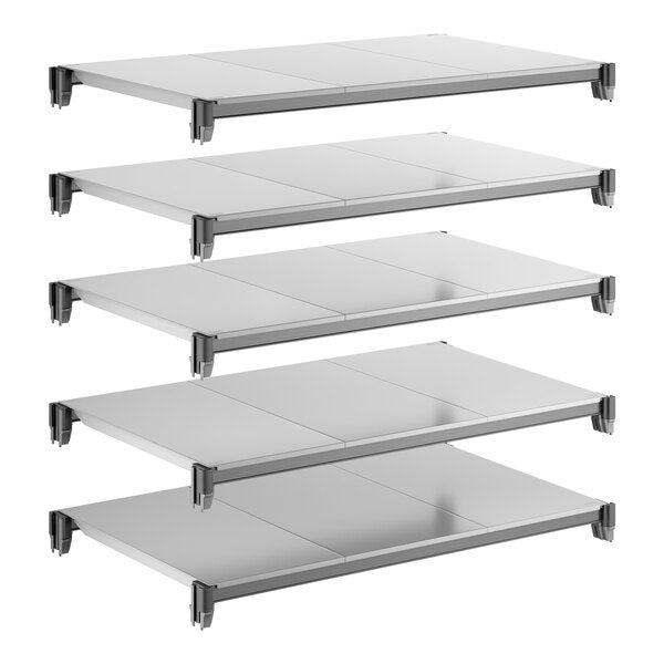 Cambro CBSK2136S5580 Camshelving Basics Plus Shelf Plate Kit w/ 5 Solid Shelves - 21"W x 36"L