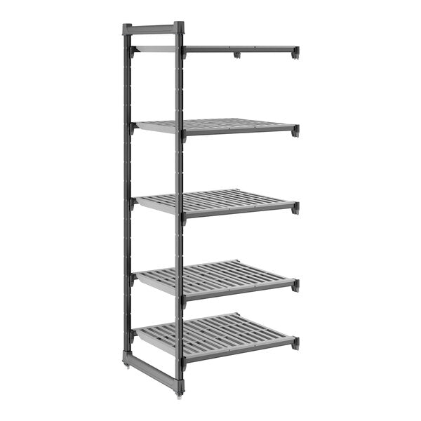 Cambro CBA243072V5580 Camshelving Basics Plus Vented 5-Shelf Add-On Unit - 24" x 30" x 72"