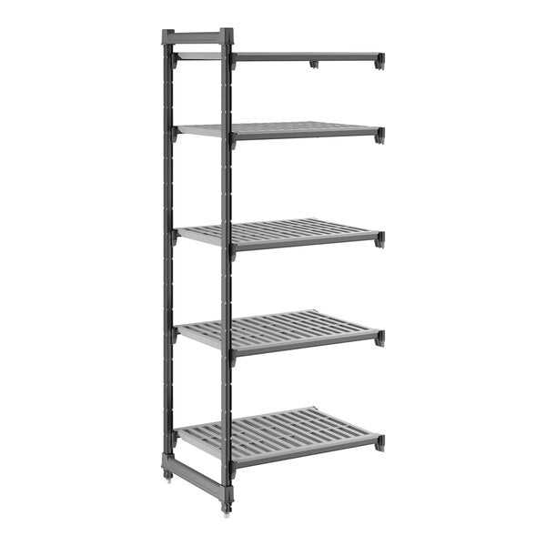 Cambro CBA213072V5580 Camshelving Basics Plus Vented 5-Shelf Add-On Unit - 21" x 30" x 72"