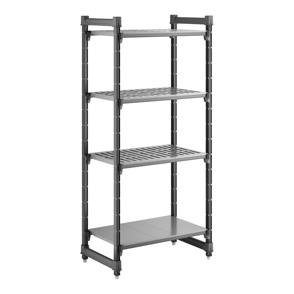 Cambro CBU183064VS4580 Camshelving Basics Plus Starter Unit w/ 3 Vented and 1 Solid Shelf - 18" x 30" x 64"