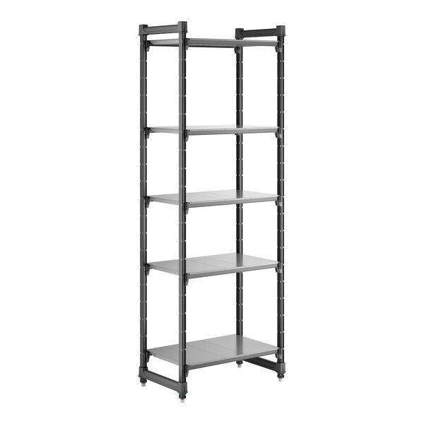 Cambro CBU183084S5580 Camshelving Basics Plus 5-Shelf Stationary Starter Unit - 18" x 30" x 84"