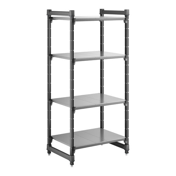 Cambro CBU213064S4580 Camshelving Basics Plus Solid 4-Shelf Starter Unit - 21" x 30" x 64"