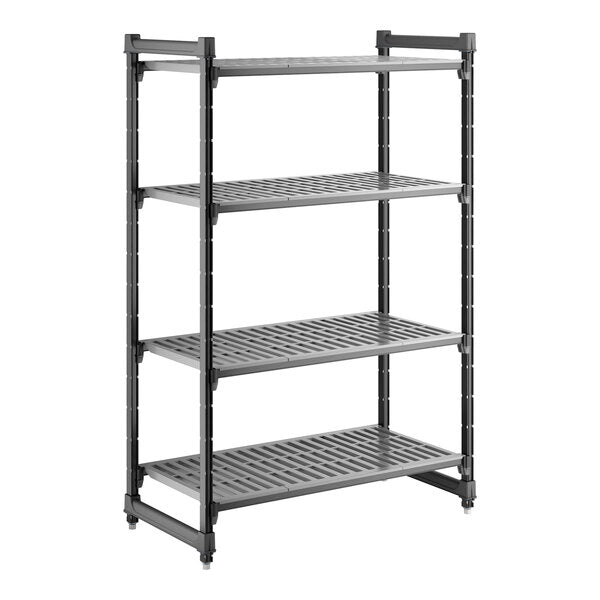 Cambro CBU214264V4580 Camshelving Basics Plus Vented 4-Shelf Starter Unit - 21" x 42" x 64"