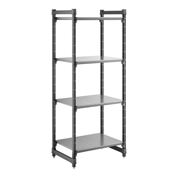 Cambro CBU213072S4580 Camshelving Basics Plus 4-Shelf Stationary Starter Unit - 21" x 30" x 72"