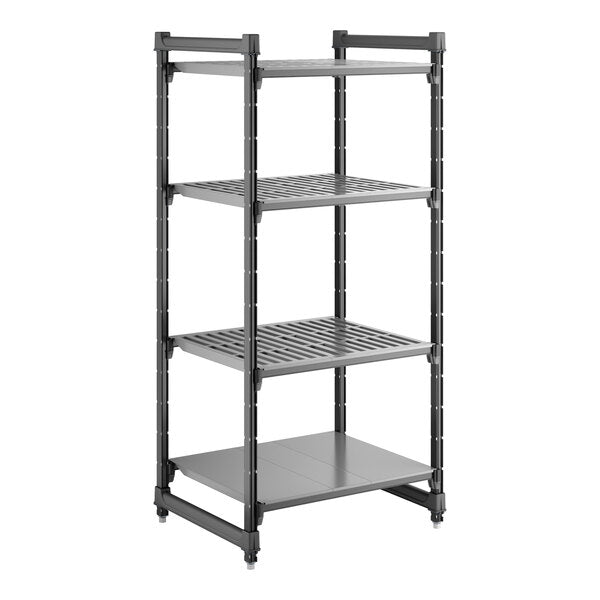 Cambro CBU243064VS4580 Camshelving Basics Plus Starter Unit w/ 3 Vented and 1 Solid Shelf - 24" x 30" x 64"