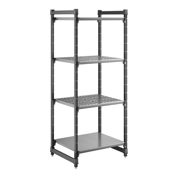 Cambro CBU243072VS4580 Camshelving Basics Plus Starter Unit w/ 3 Vented and 1 Solid Shelf - 24" x 30" x 72"