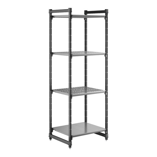 Cambro CBU243084VS4580 Camshelving Basics Plus Starter Unit w/ 3 Vented and 1 Solid Shelf - 24" x 30" x 84"