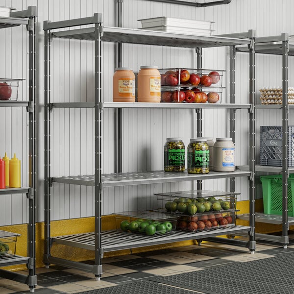 Cambro CBU246064V4580 Camshelving Basics Plus Vented 4-Shelf Starter Unit - 24" x 60" x 64"
