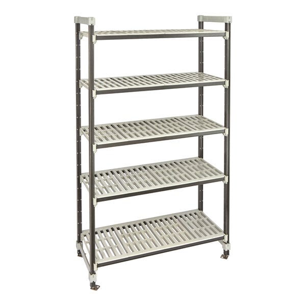 Cambro EST183681V5480 Camshelving Elements XTRA 18x36x81 2400 lbs 4-Tier Track Shelving System