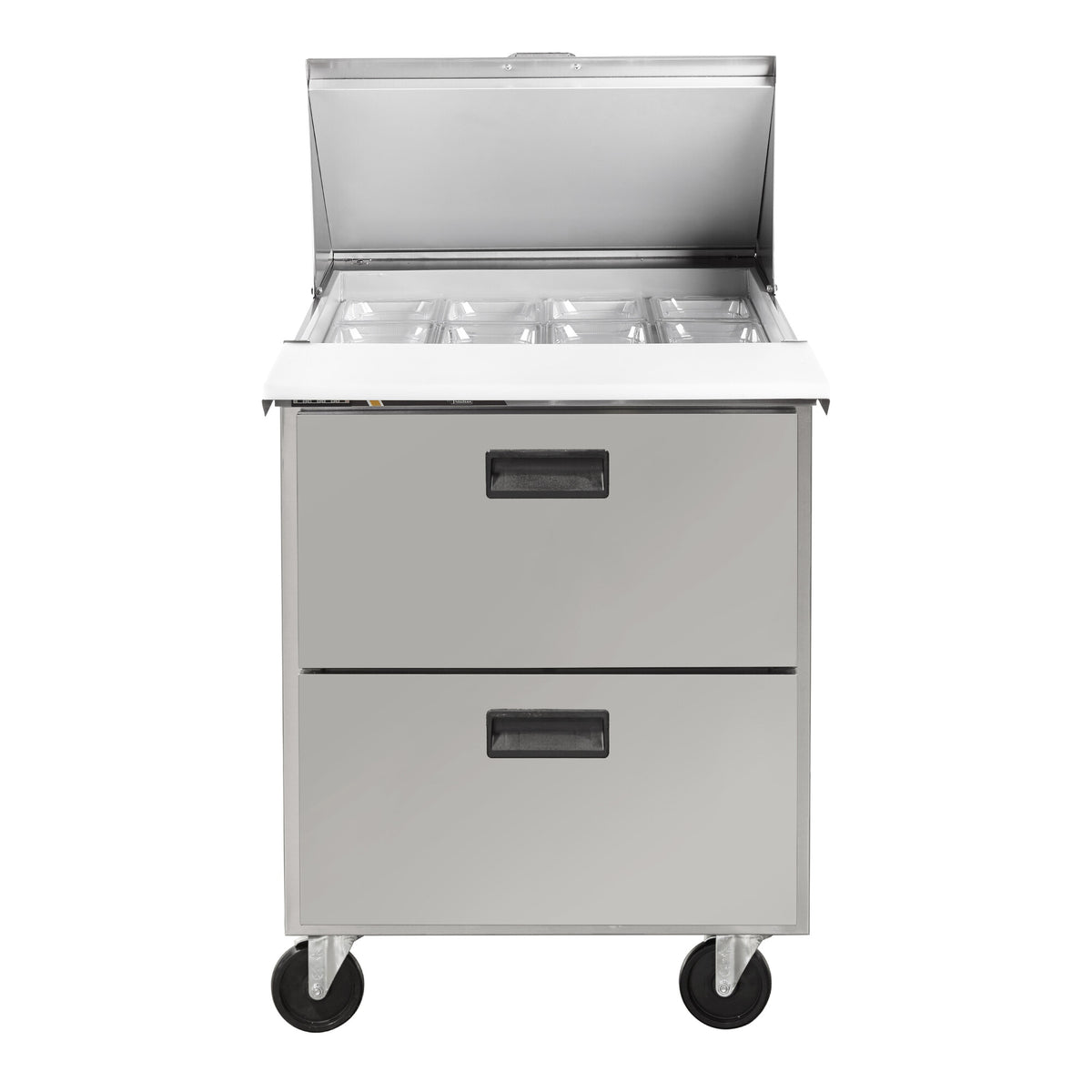 Traulsen CLPT-2708-DW 27.88-Inch Sandwich & Salad Prep Table — 08 Pans, 2 drawers