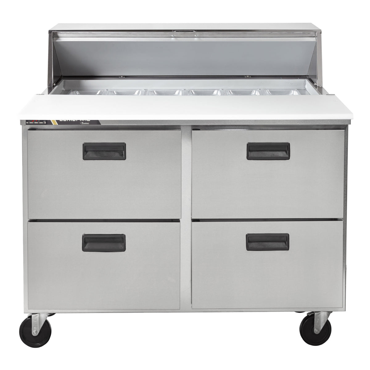 Traulsen CLPT-4818-DW 48.56-Inch Sandwich & Salad Prep Table β 18 Pans, 4 drawers
