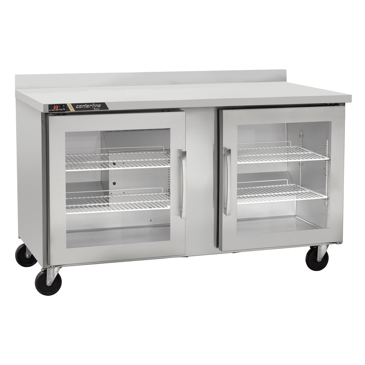Traulsen CLUC-60R-GD-WTLL 60.25-Inch Worktop Glass Door Refrigerator β 2 doors