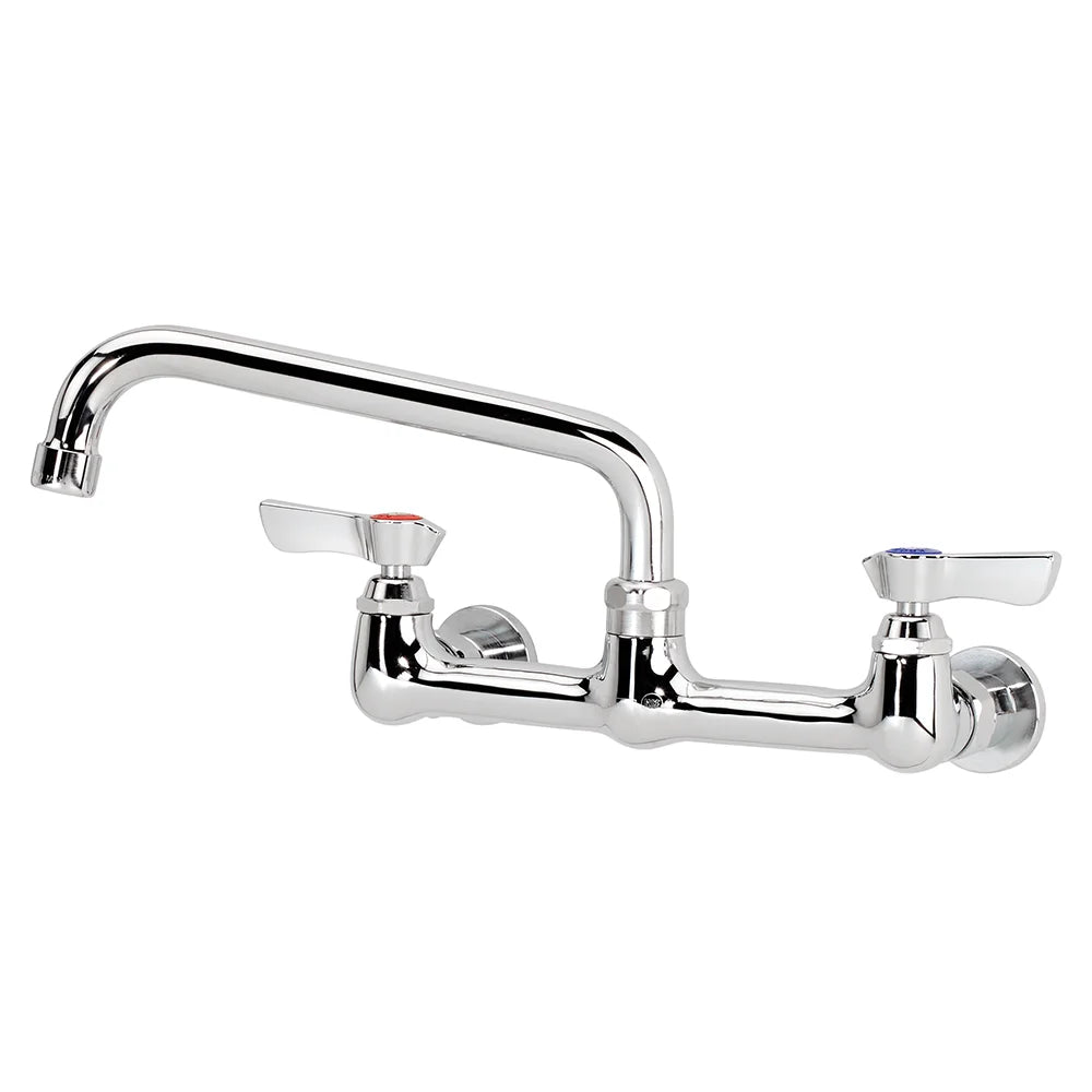 Krowne 12-808L Silver Series 8" Center Wall Mount Faucet, 8" Spout