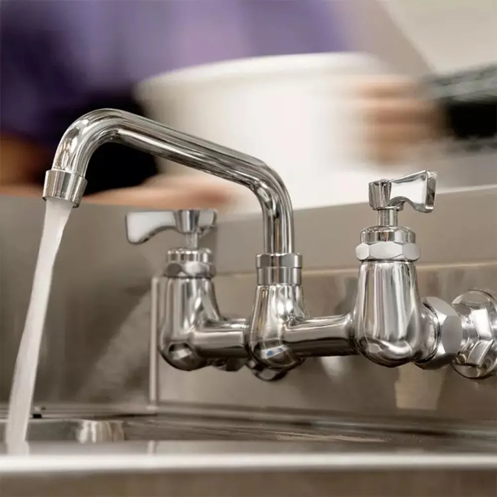 Krowne 14-812L Royal Series 8" Center Wall Mount Faucet, 12" Spout