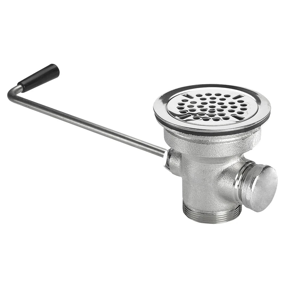 Krowne 22-204 3-1/2" Twist Waste Drain with 1-1/4" Overflow Outlet (Cap Included)