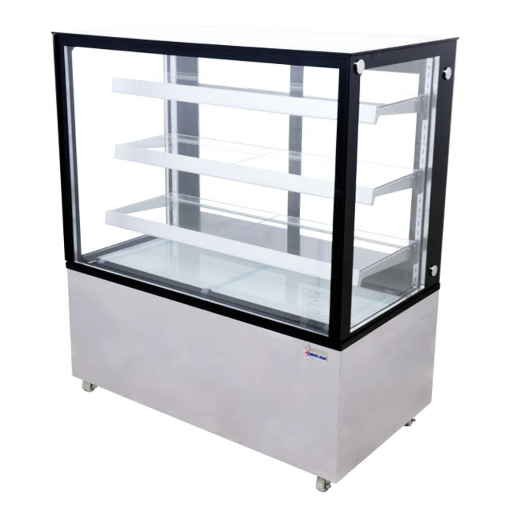 Omcan 44383 48" Full Service Bakery Display Case w/ Straight Glass - (4) Levels