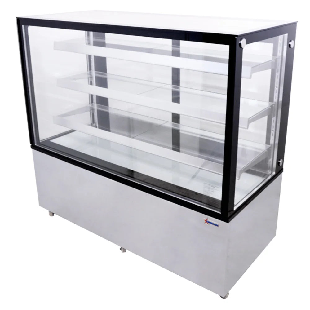 Omcan 44384 60" Full Service Bakery Display Case w/ Straight Glass - (4) Levels