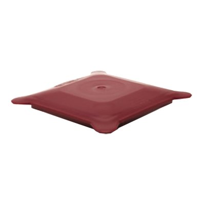 Blendtec 40-209-03-SRV red hard flat blender lid, angle view