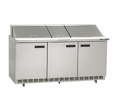 Delfield 4472NP-30M 72.13-Inch Sandwich & Salad Prep Table β 30 Pans, 3 doors