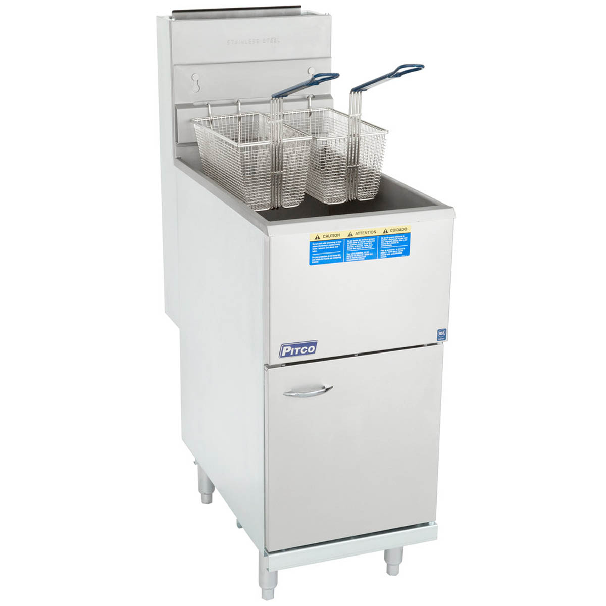 Pitco 45C+S 42 - 50-lb Commercial Gas Fryer — Millivolt Controls