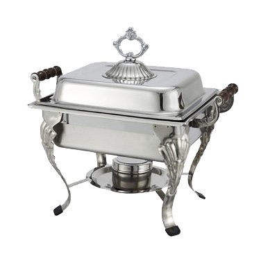Winco 508 Crown 4 Qt. Half Size Chafer | 4 qt = 1 gal