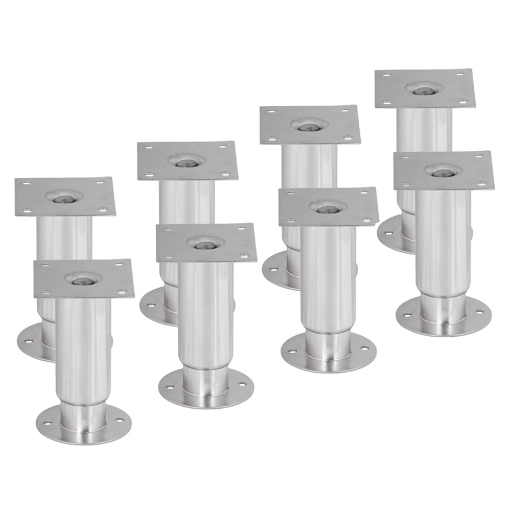 Prepline 6" Adjustable Flanged Seismic Legs for Refrigeration Units, Set of 8