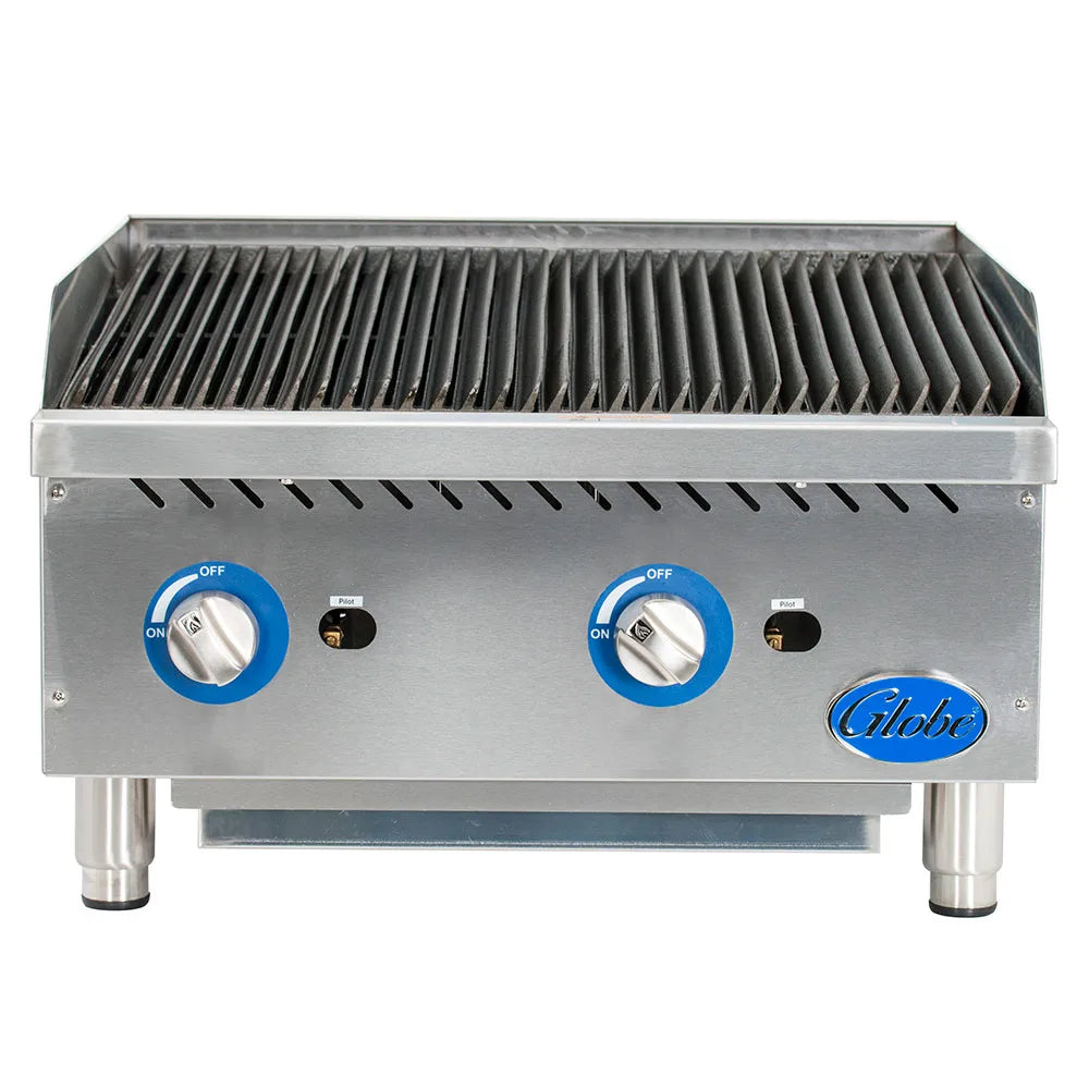 Globe GCB24G-RK 24" Countertop Gas Charbroiler