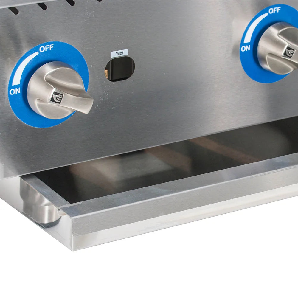 Globe GCB24G-RK 24" Countertop Gas Charbroiler