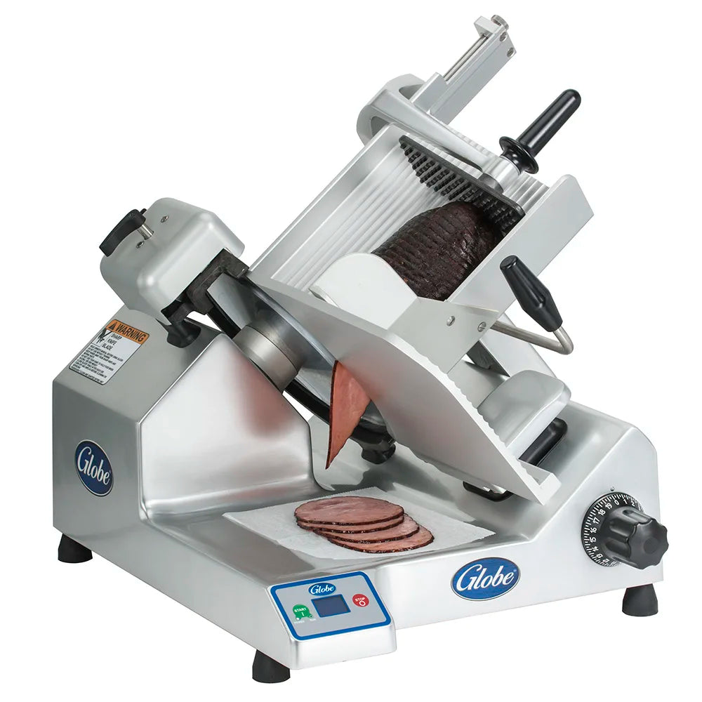 Globe SG13 Manual Meat & Cheese w/ 13" Blade, Belt Driven, Aluminum