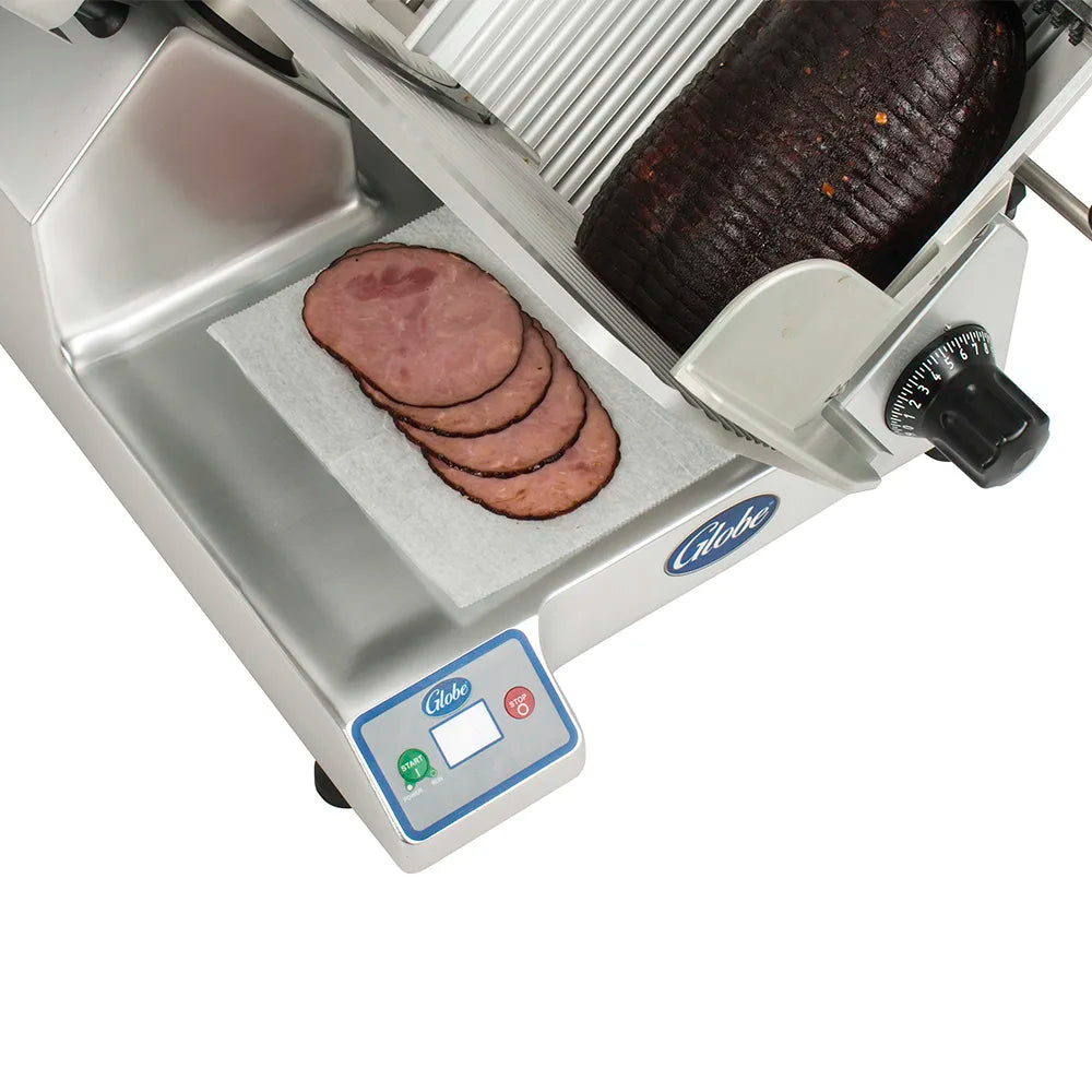 Globe SG13 Manual Meat & Cheese w/ 13" Blade, Belt Driven, Aluminum