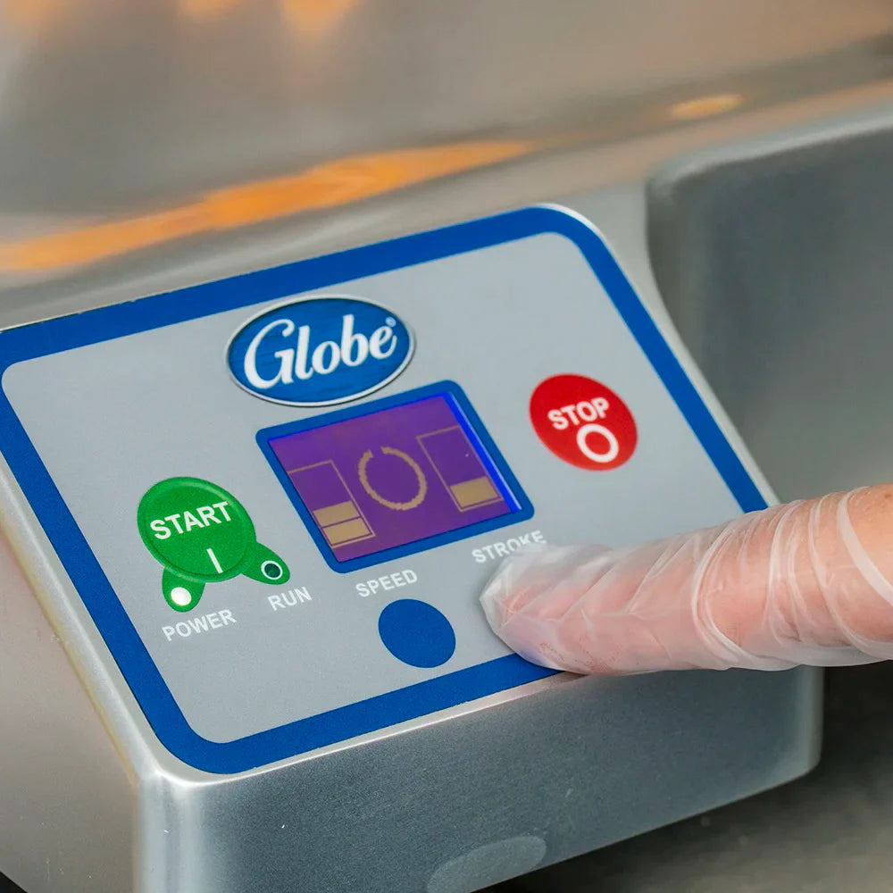 Globe SG13 Manual Meat & Cheese w/ 13" Blade, Belt Driven, Aluminum