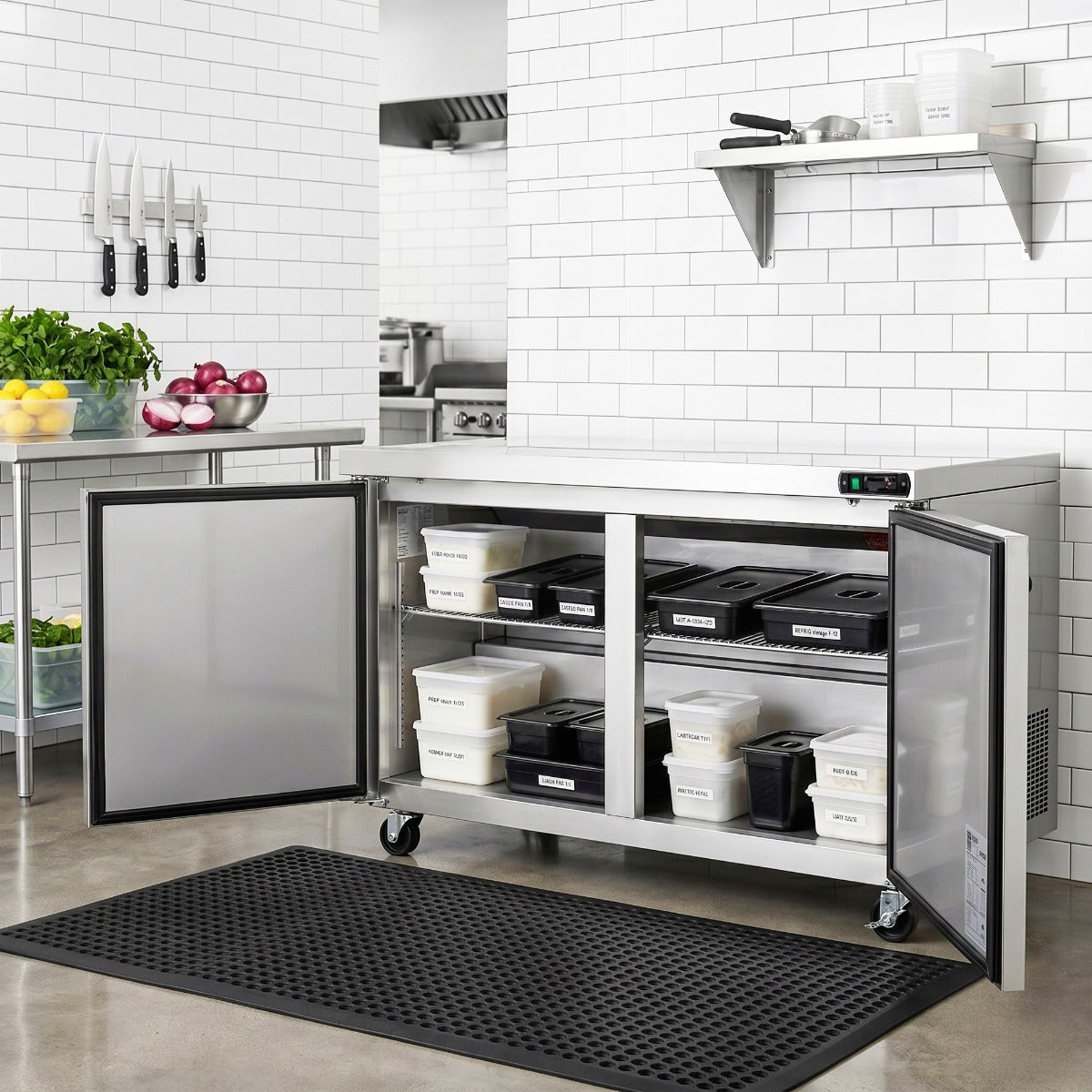 Coldline UCN-60R 60" Narrow Depth Undercounter Worktop Refrigerator