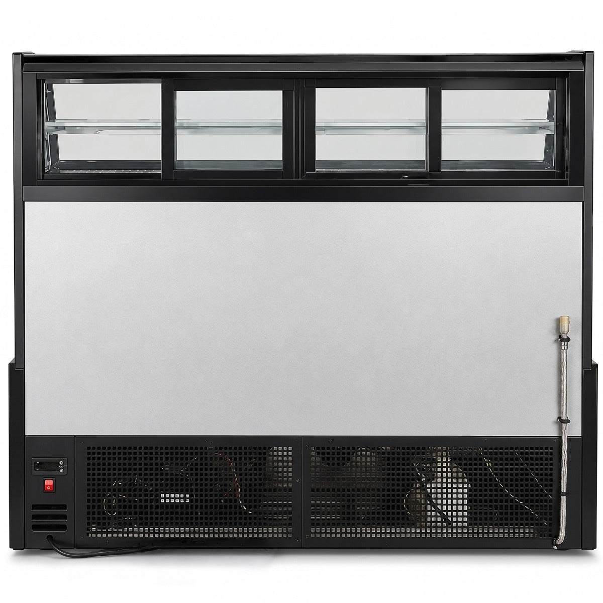 Marchia MSTAR72 71" Black Dual Service Open Air Display Case Merchandiser