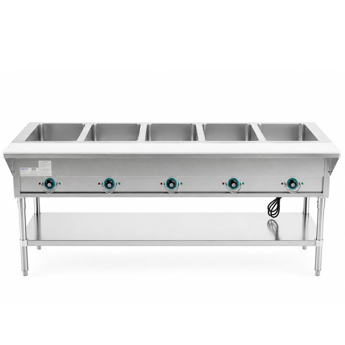 Prepline EST74-5O electric steam table, front view