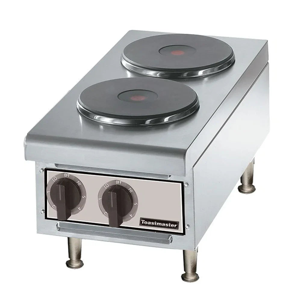 Toastmaster TMHPF 12" Electric Hotplate w/ (2) Burners & Infinite Controls