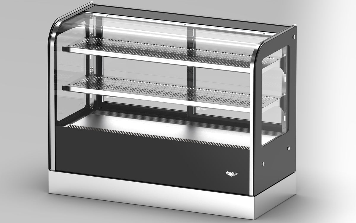 Vollrath RDCCB-36 36" Full Service Countertop Refrigerated Display Case with Sliding Glass Door, 2 Shelves