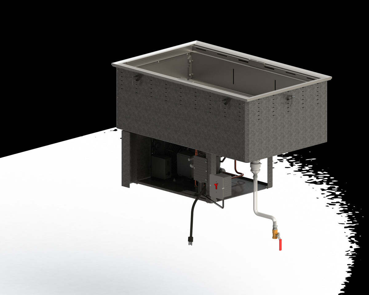 Vollrath FC-4CP-04120-FA Drop-In Cold Food Well, 4-Pan 300-Series, 50"-71" Width, 1/3 hp 120 V NSF