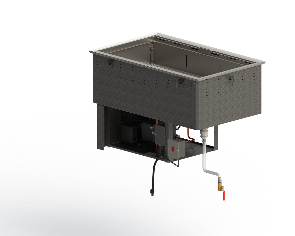 Vollrath FC-4CP-03120-FA-FF Drop-In Cold Food Well, 3-Pan Forced Air, 31"-49", 1/3 HP, 120V, NSF