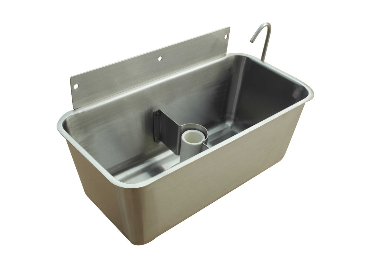 Prepline PDW-2 ice cream dipper well, bowl and divider, angled view