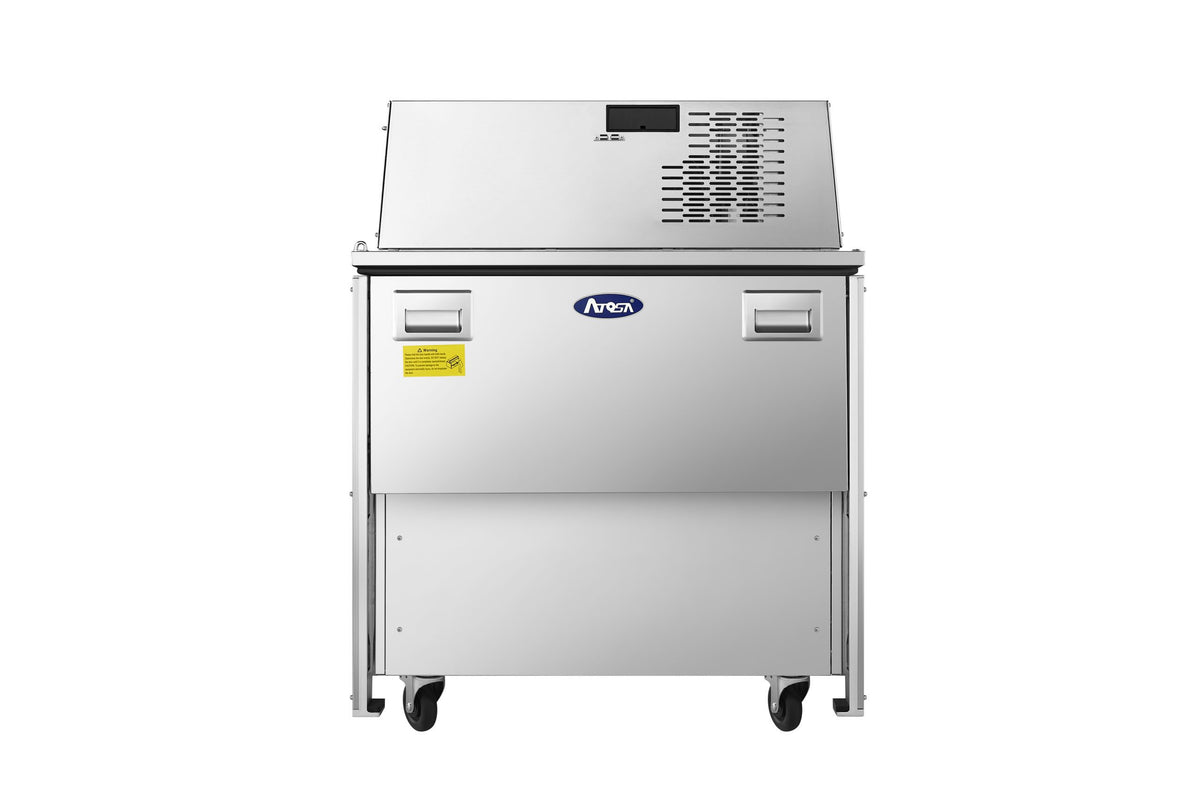 Atosa AMC-3401 milk cooler, front view, door closed