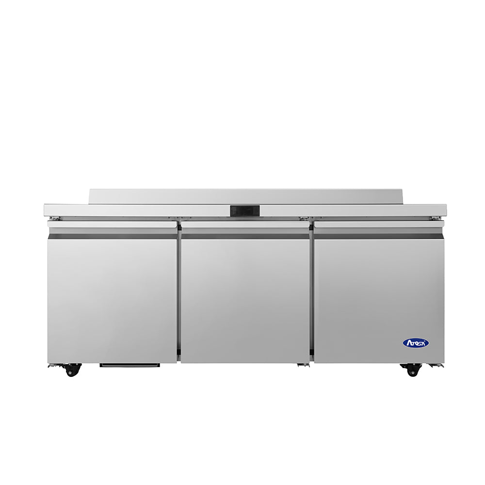 Atosa AWR72SD worktop refrigerator with backsplash, front view