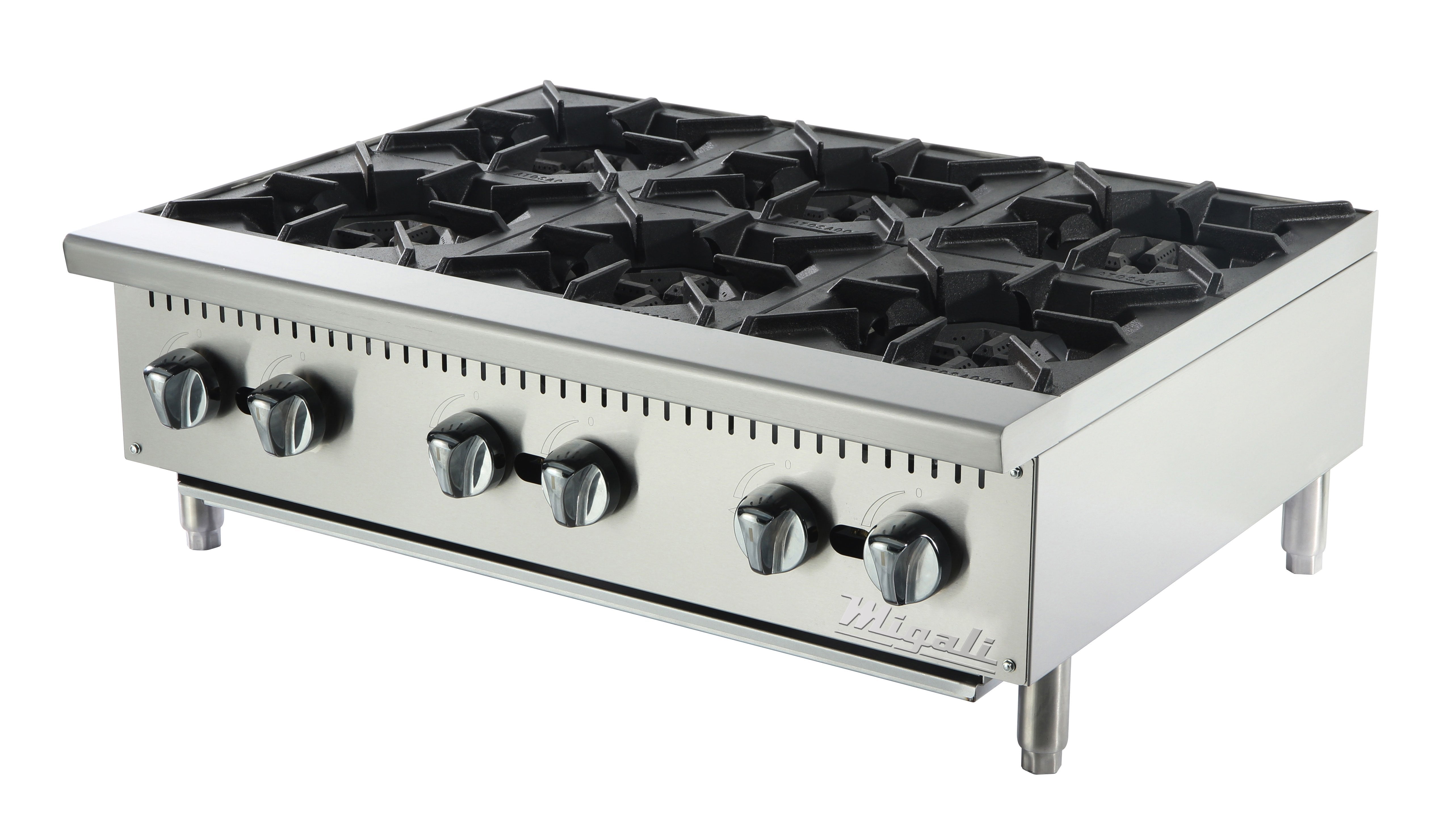 Migali C-HP-6-36 36" 6 Burner Hot Plate - NG