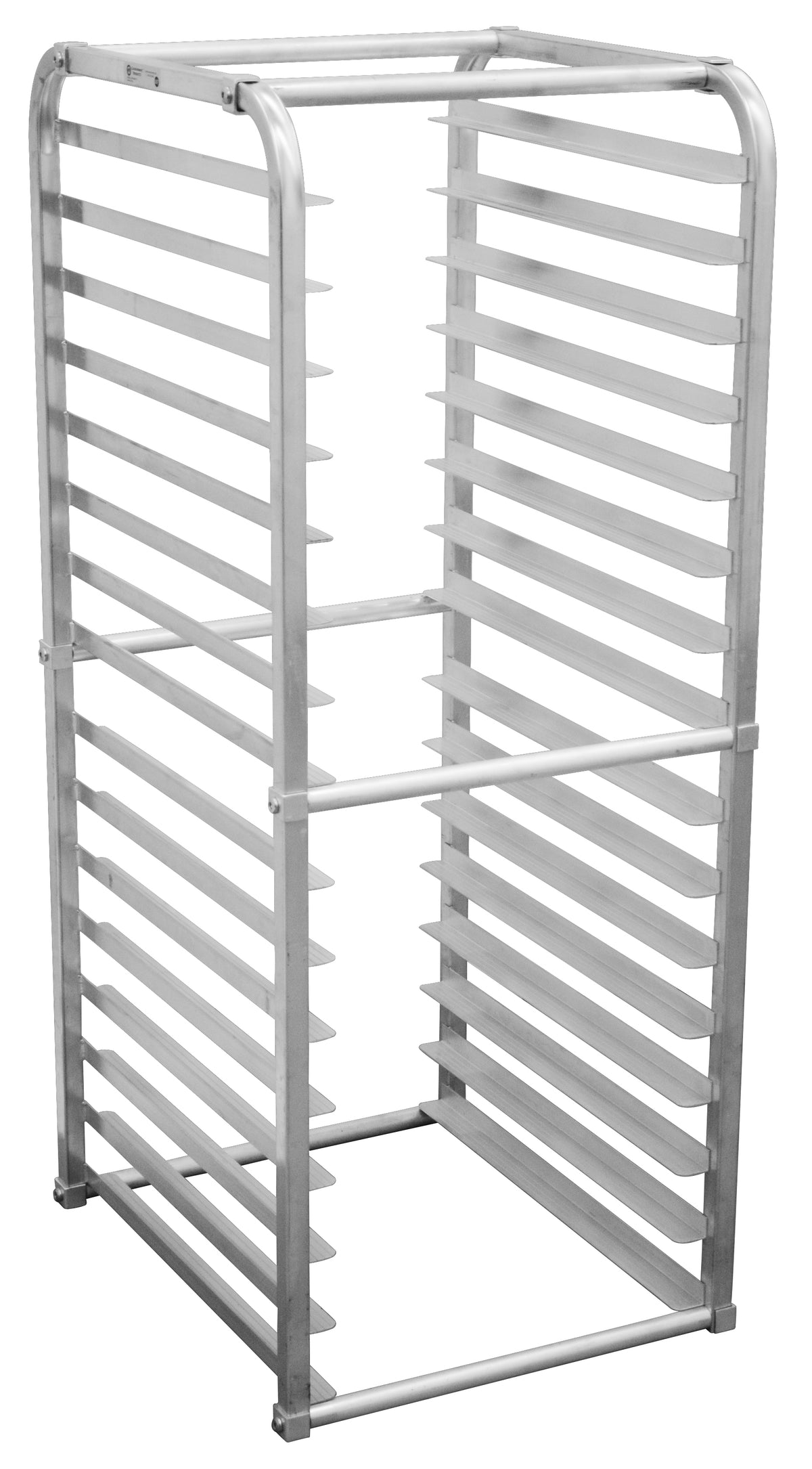 Serv-Ware CWP-RR-16-V 16-pan reach-in refrigerator pan rack, front angle view