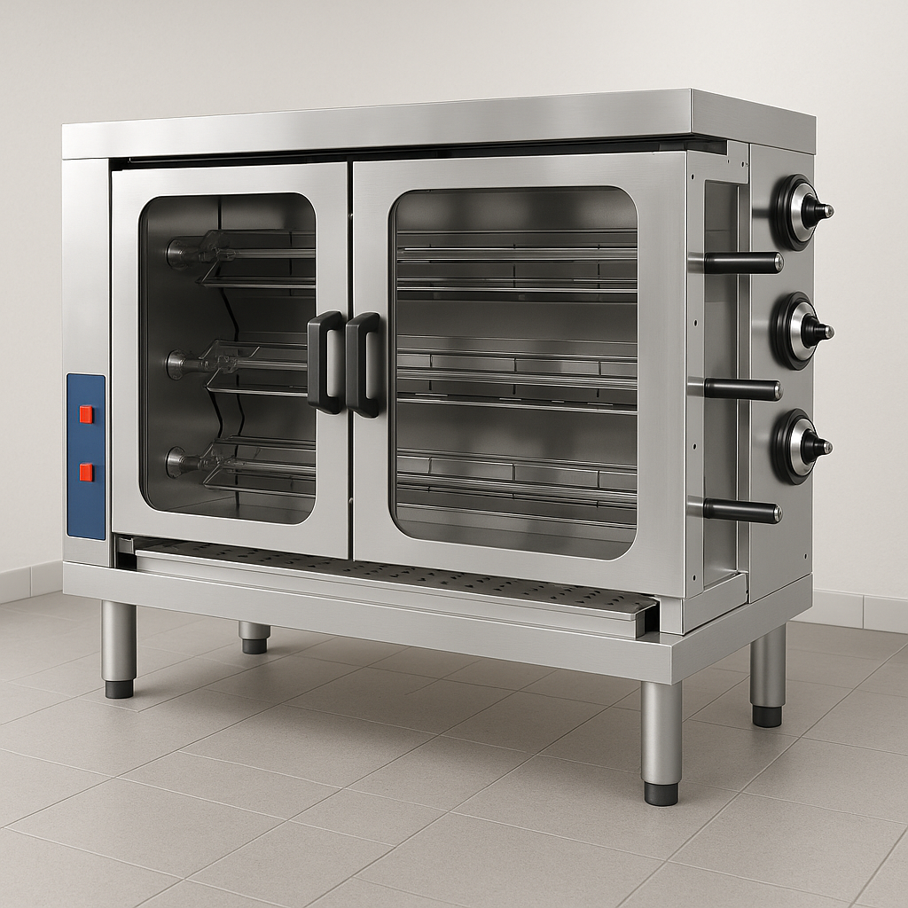 Pegasus CR-3G Gas Chicken Rotisserie, 3 Spits - LP