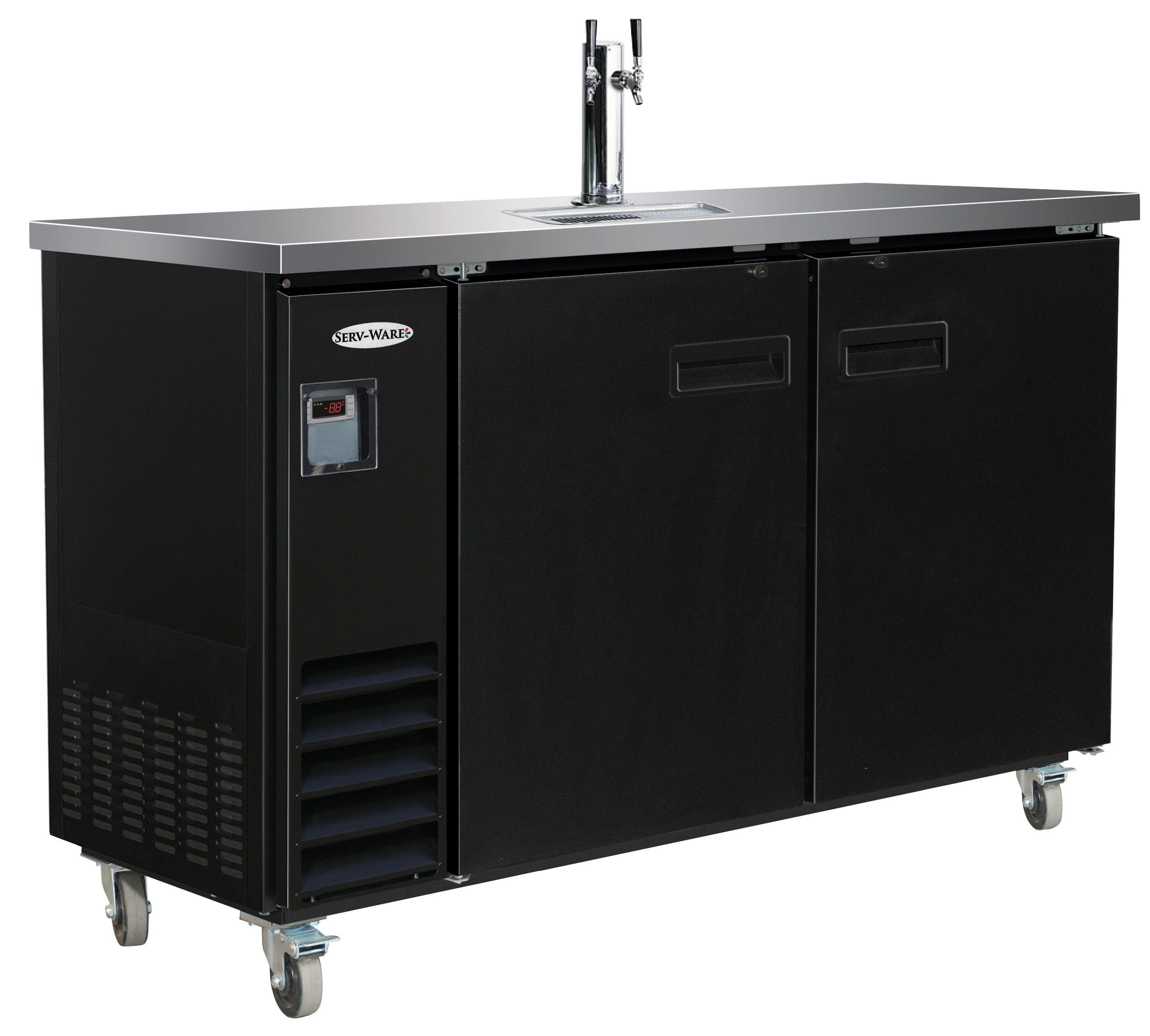 Serv-Ware DD61-1-HC 61" Beer Dispenser - 1 Tower, 2 Faucets