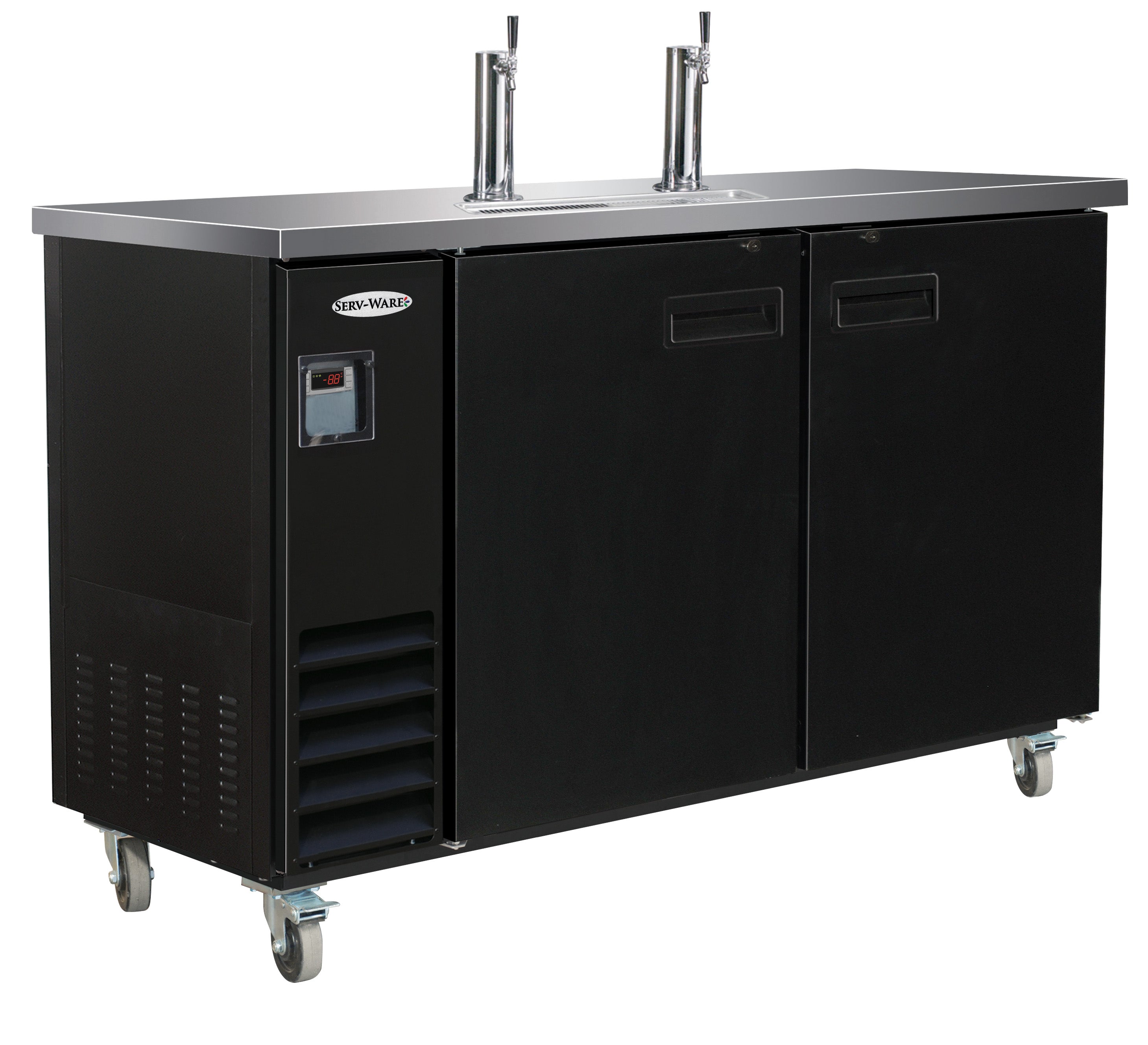 Serv-Ware DD61-2-HC 61" Beer Dispenser - 2 Towers, 2 Faucets