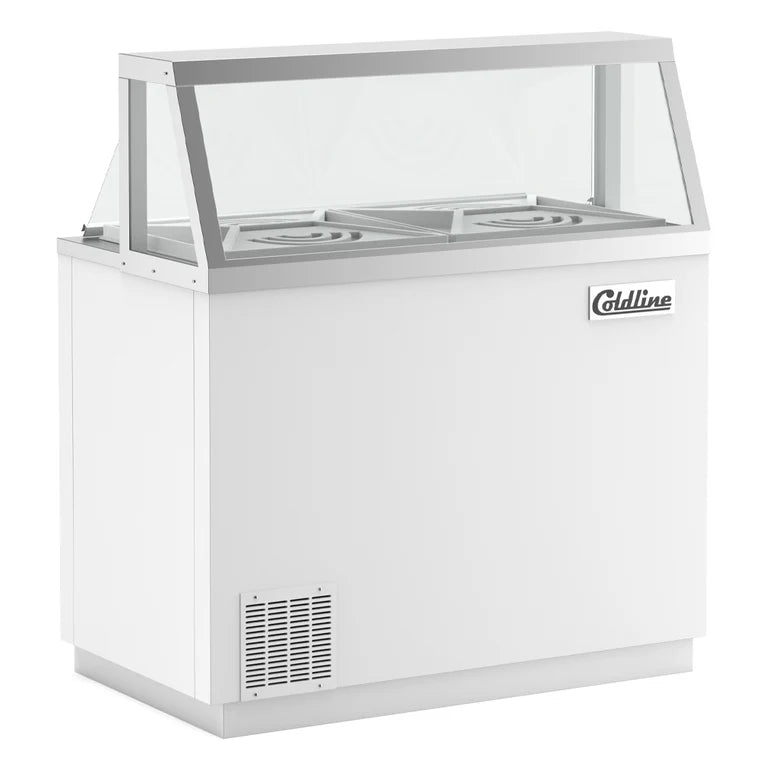 Coldline DIP-46 47" Ice Cream Dipping Cabinet Freezer | (8) Tub Capacity