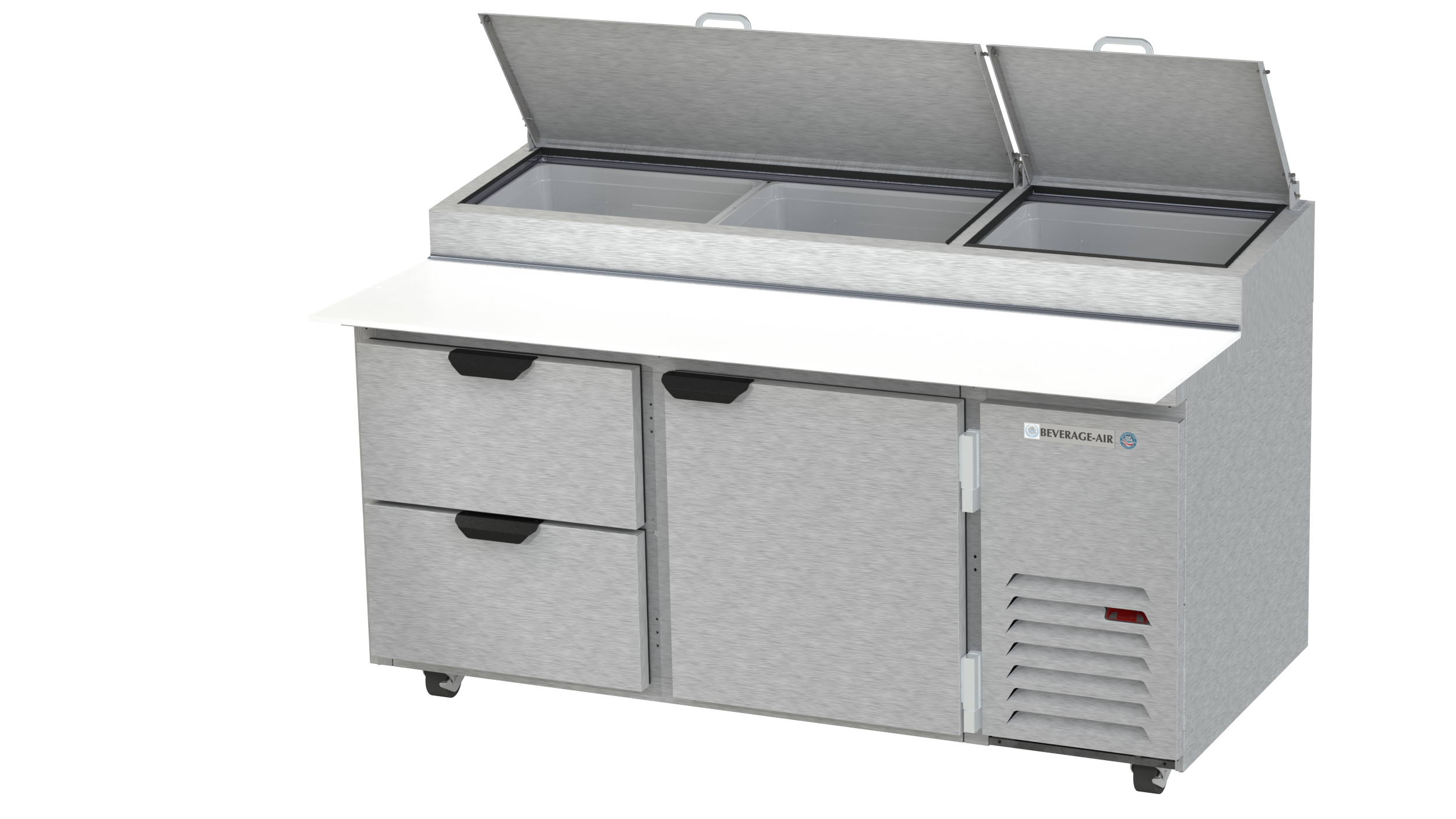 Beverage Air DPD67HC-2 Pizza Prep Refrigerator 67"