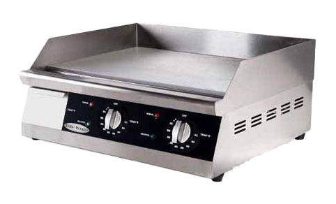 Serv-Ware ETG-24 24 inch electric countertop griddle, front angle view