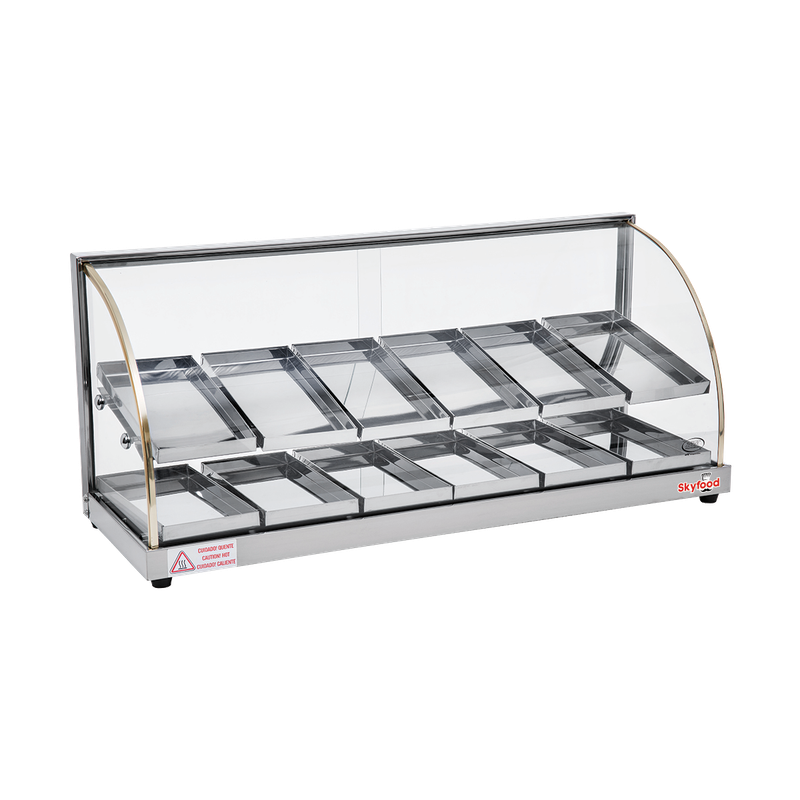 Skyfood FWDE2-37 37'' Food Warmer Display Case - Double Shelf - Economy